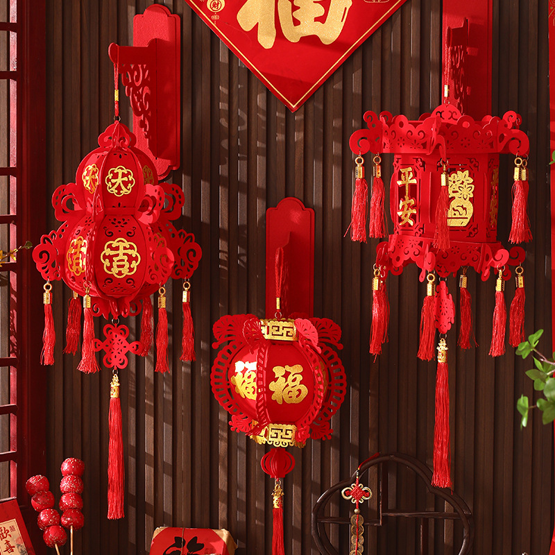 新年灯笼2026新款春节过年福字花灯挂饰马年大门氛围布置装饰宫灯