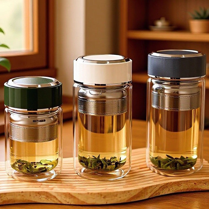 双层玻璃杯耐高温家用高硼硅有盖杯子泡茶保温杯茶水分离,餐饮具,玻璃杯,淘宝优惠券,粉丝福利购,淘宝优惠卷