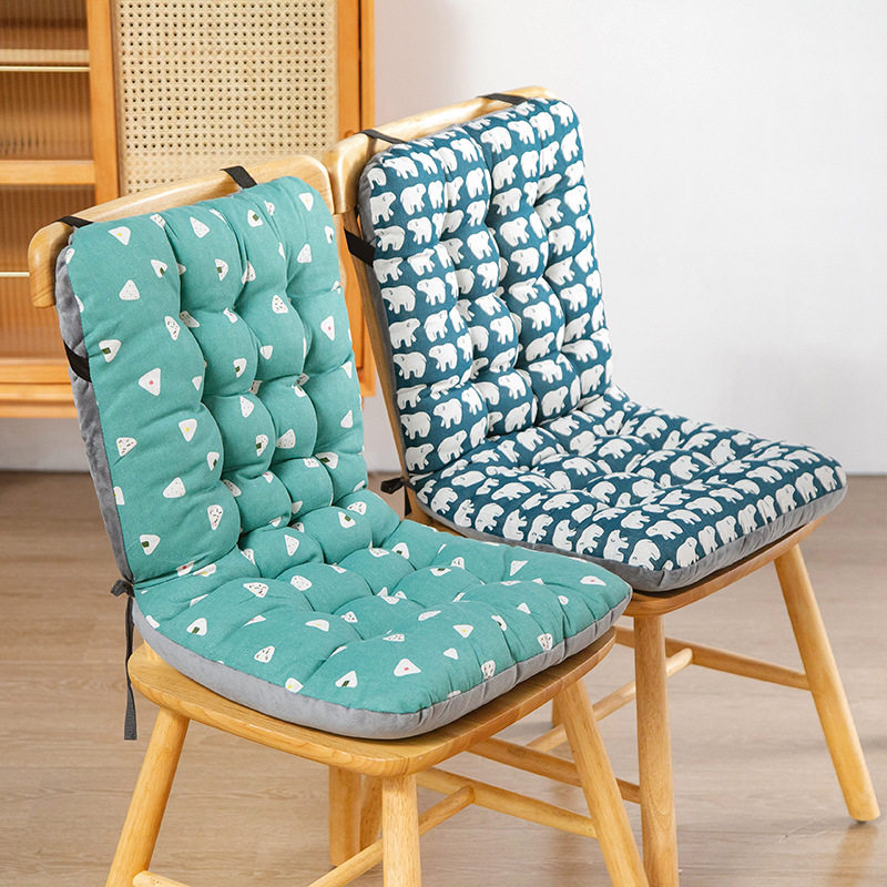 加厚餐椅坐垫屁垫办公椅子靠背一体座垫靠垫学生椅垫冬天保暖四季