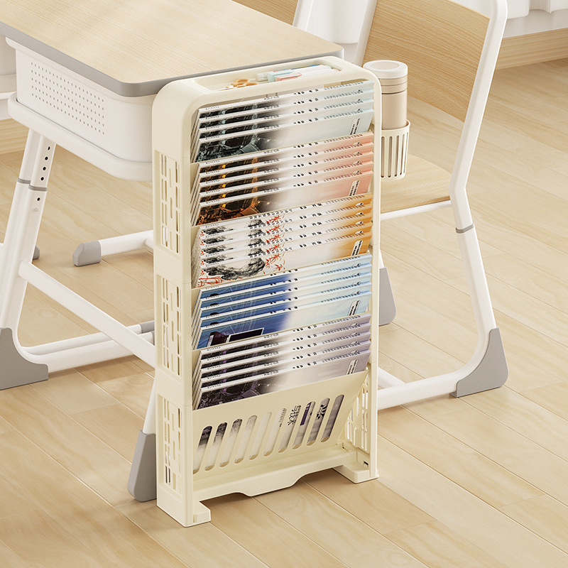 书架落地教室桌边带轮子可移动书本收纳简易书桌置物架省空间