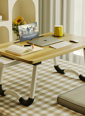 日本床上小桌子折叠简易笔记本电脑桌学生宿舍学习办公桌卧室飘窗