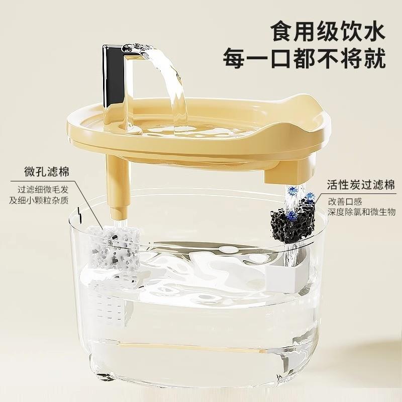 热销猫咪自动狗狗喂水器宠物饮水器自动循环饮水机喝水器流动宠物