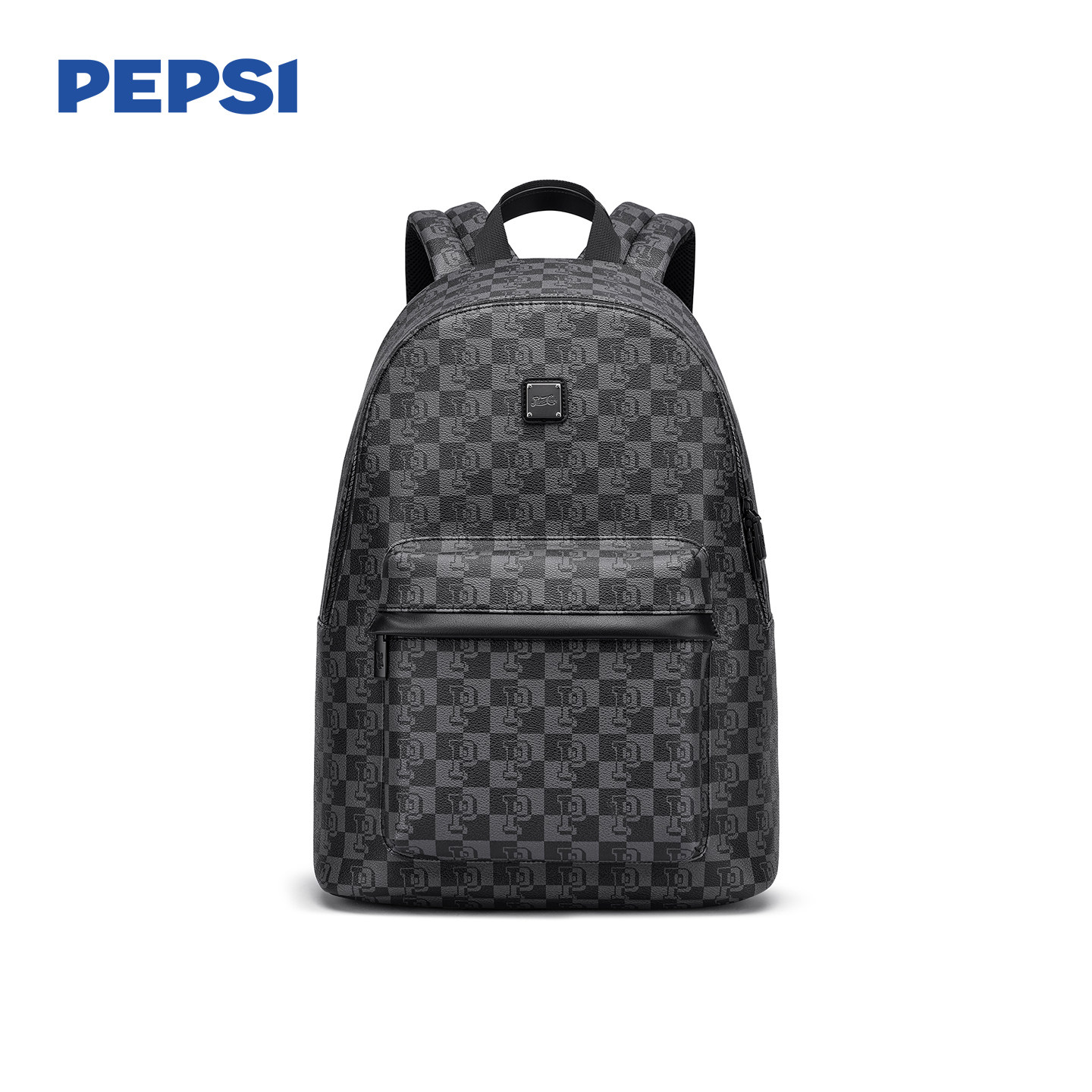 Pepsi/百事复古皮质双肩包男女通勤旅行大容量背包时尚高级感百搭