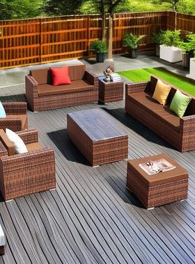 外藤沙发客厅小户型组合室外54959阳光房藤编沙家具户露编天发防