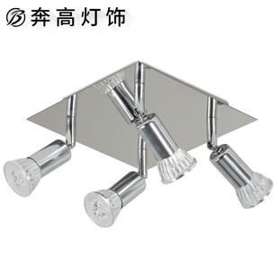 跨境方形gu10射灯led天花装饰明装服装店镜前可调节射灯20W