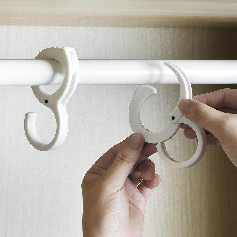 亚马逊多用衣架皮带包包收纳架子创意S型塑料卡扣式横竿晾衣挂钩