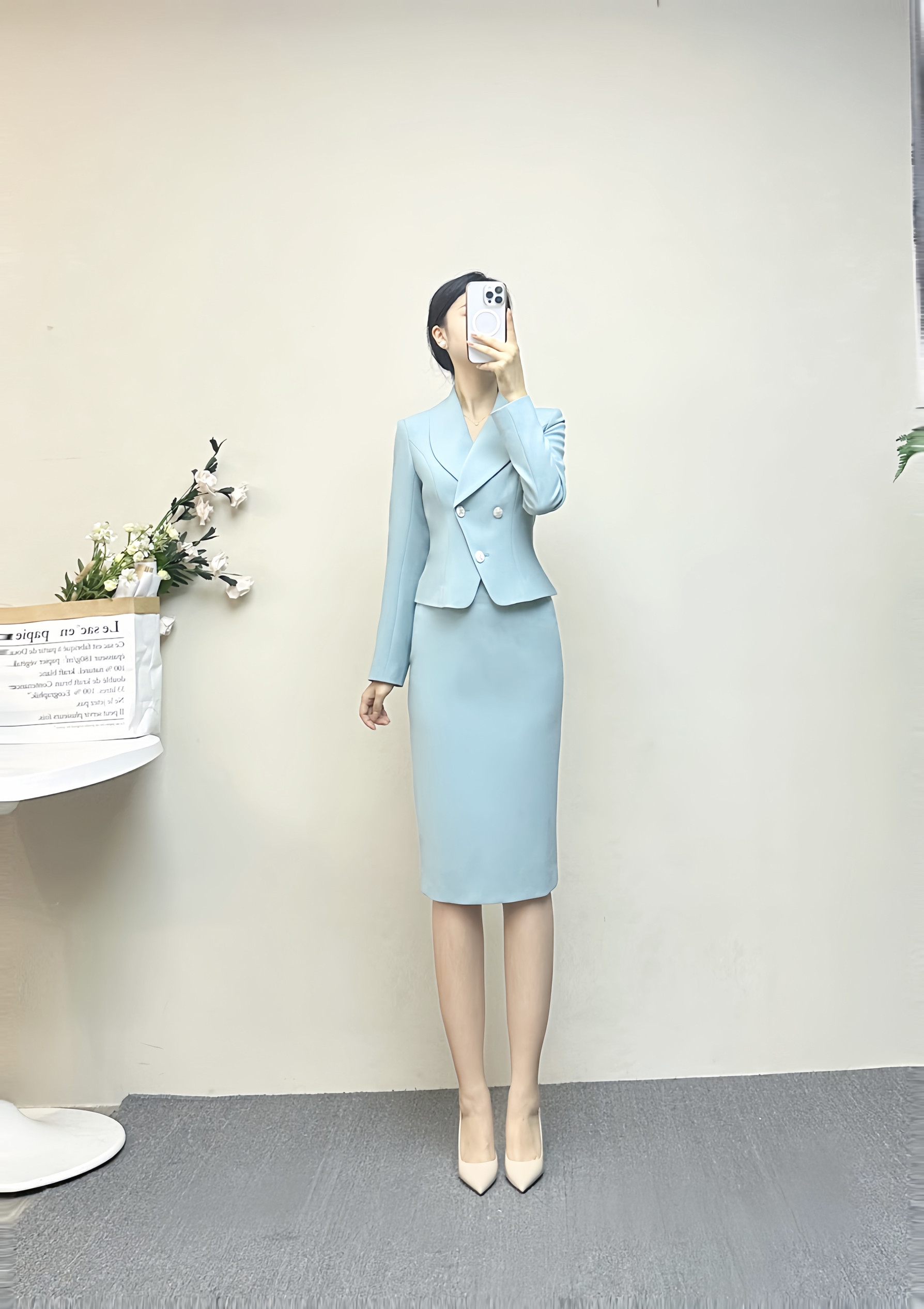 春秋气质西装套装裙职业通勤高冷时尚套装