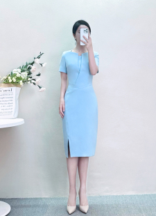 案场客服工作服女早春连身裙前台 高端 亿诺彩 l空姐制服职业套装