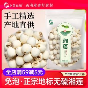 小茵姑娘湘潭白莲子250g 带皮红莲子湘莲无硫四神汤食材
