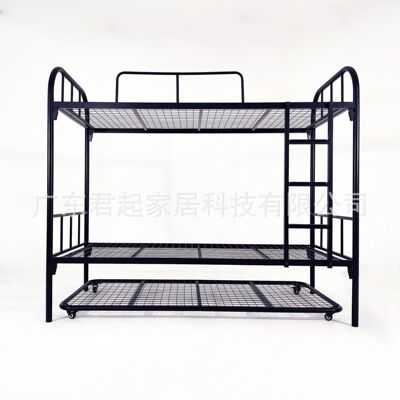 Factory supply Metal Bunk Beds Iron Bed Triple bed wheels