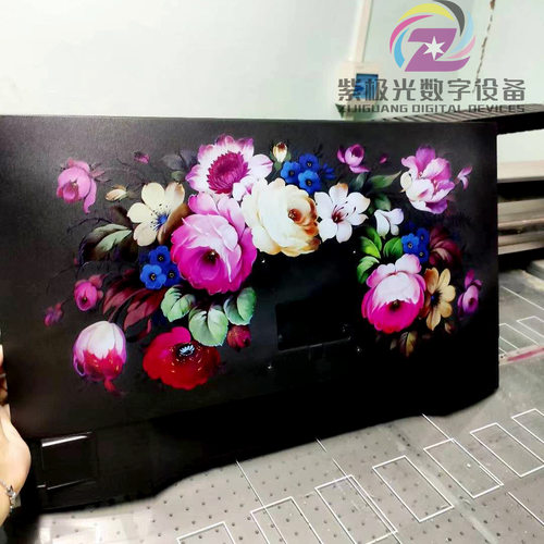 电子周边外壳表面UV打印个性图案logo公司名高喷UV彩绘机华强北
