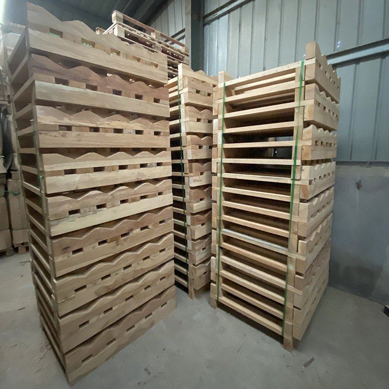 定制物流托盘四面进叉木质货架仓储防潮高实木托盘免熏蒸叉车垫板