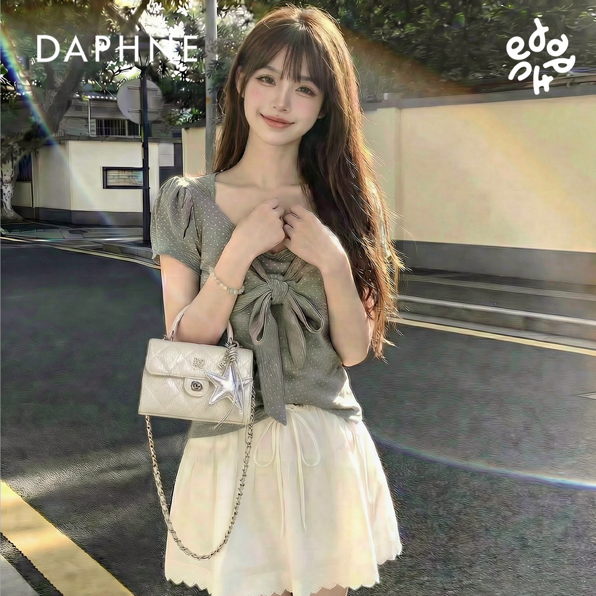 Daphne/达芙妮2026新款菱格单肩包时尚通勤斜跨包香风链条小腰包