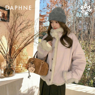 通勤波士顿包单肩斜跨通勤包百搭手提包女 时尚 Daphne 达芙妮新款