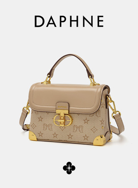 达芙妮Daphne印花盒子包斜挎包6124183182/10256