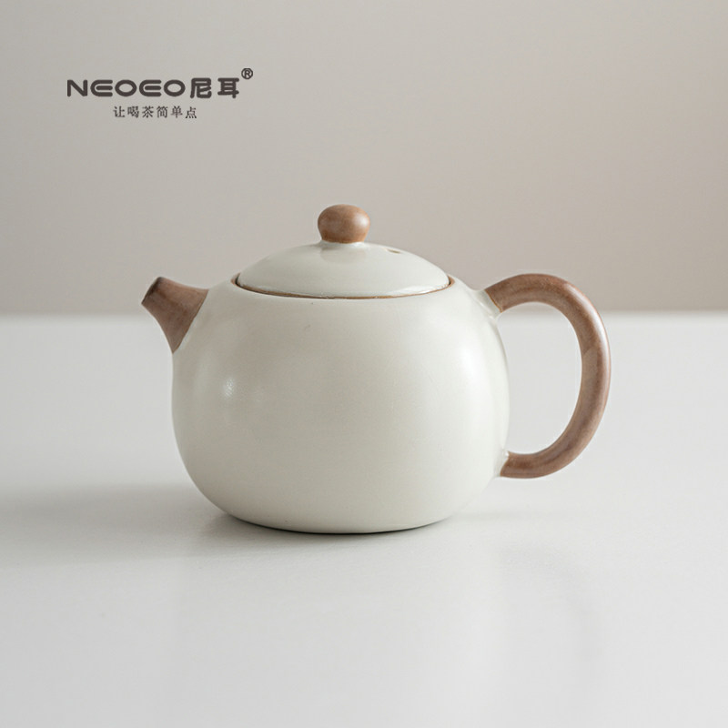 汝窑玛瑙入釉功夫茶壶开片可养