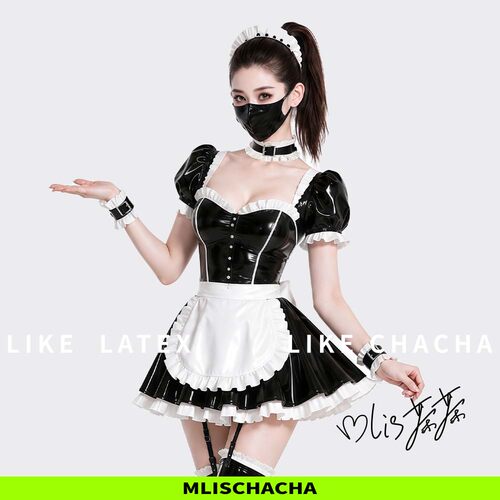 MLISCHACHA-mlis茶茶乳胶cos系列女仆套装定制马来胶片latex时尚