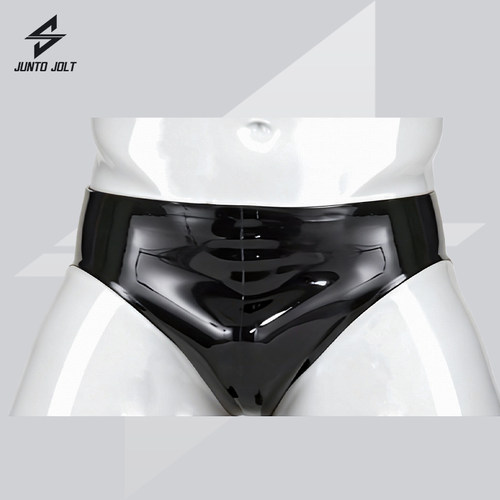 JUNTO JOLT男士乳胶宽边三角内裤 latex英国4D RR胶片 JJ胶cos服