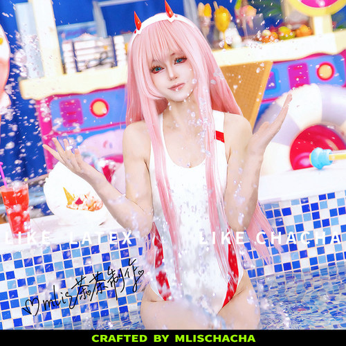 MLISCHACHAmlis茶茶制作乳胶国家队02cos服定制马来胶片latex泳衣
