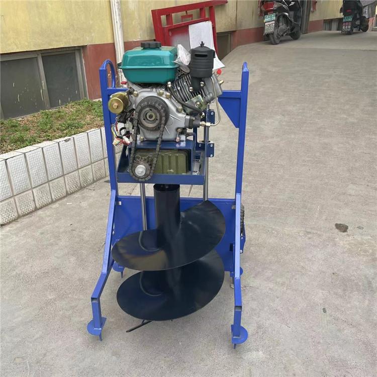 栽桩种树苗挖坑机柴油钻地机水泥杆打洞机光伏打眼机地质螺旋打坑