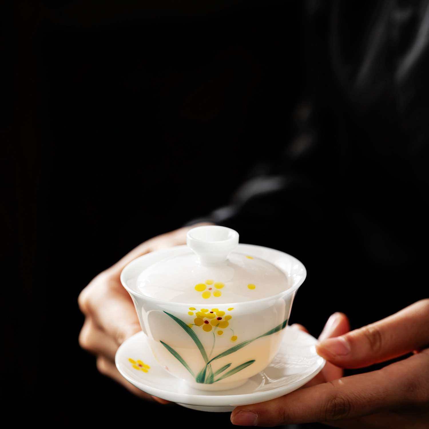 德化白瓷冰种玉瓷釉下手绘悬停陶瓷三才碗三才杯单个泡茶碗可印制,3C数码配件,其它配件,淘宝优惠券,粉丝福利购,淘宝优惠卷
