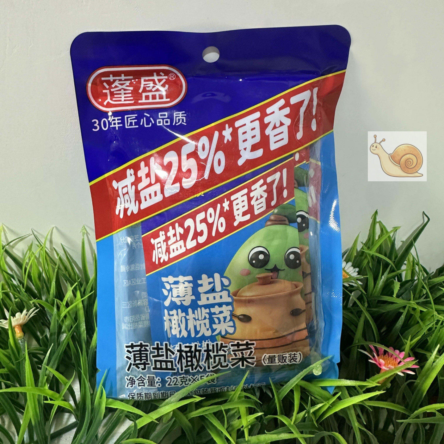 蓬盛薄盐橄榄菜22g袋装下饭菜独立小包装正宗潮汕风味开胃下饭菜