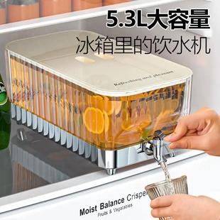 冰箱冷水壶饮料桶带龙头耐高温家用冷泡壶凉水可乐水果茶桶大容量
