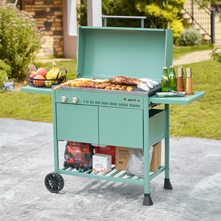 诺歌花园幻焰庭院烧烤炉家用烤炉架子户外烤肉烧烤架美式 BBQ碳炉