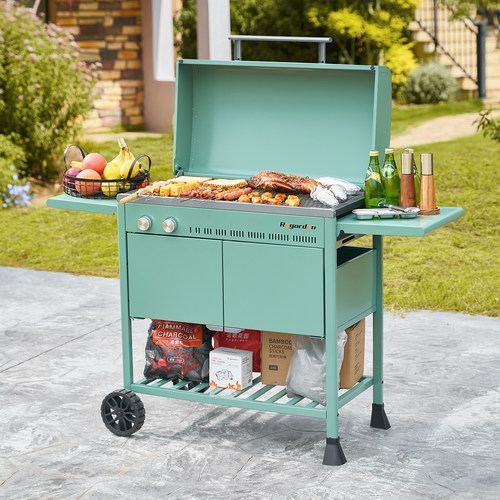 诺歌花园幻焰庭院烧烤炉家用烤炉架子户外烤肉烧烤架美式BBQ碳炉