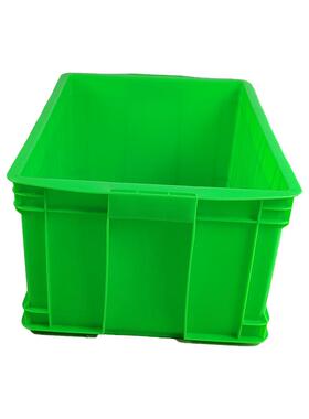 加厚零件盒工业仓0库-周转箱专用塑料箱小号ARM绿色配盖子465可23