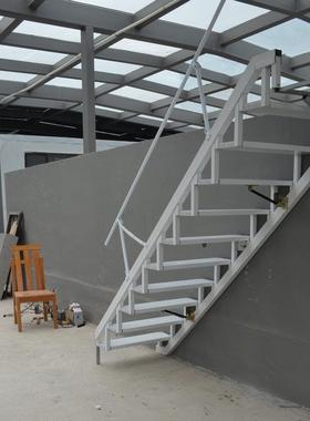 室内上楼叠梯折多EWX能隐用形墙壁侧梯家挂壁直梯阁楼铝合金功楼