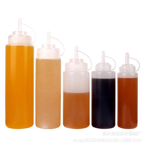 挤沙拉酱的瓶子塑料酱汁瓶挤压瓶沙拉瓶尖嘴油壶油瓶透明挤酱瓶