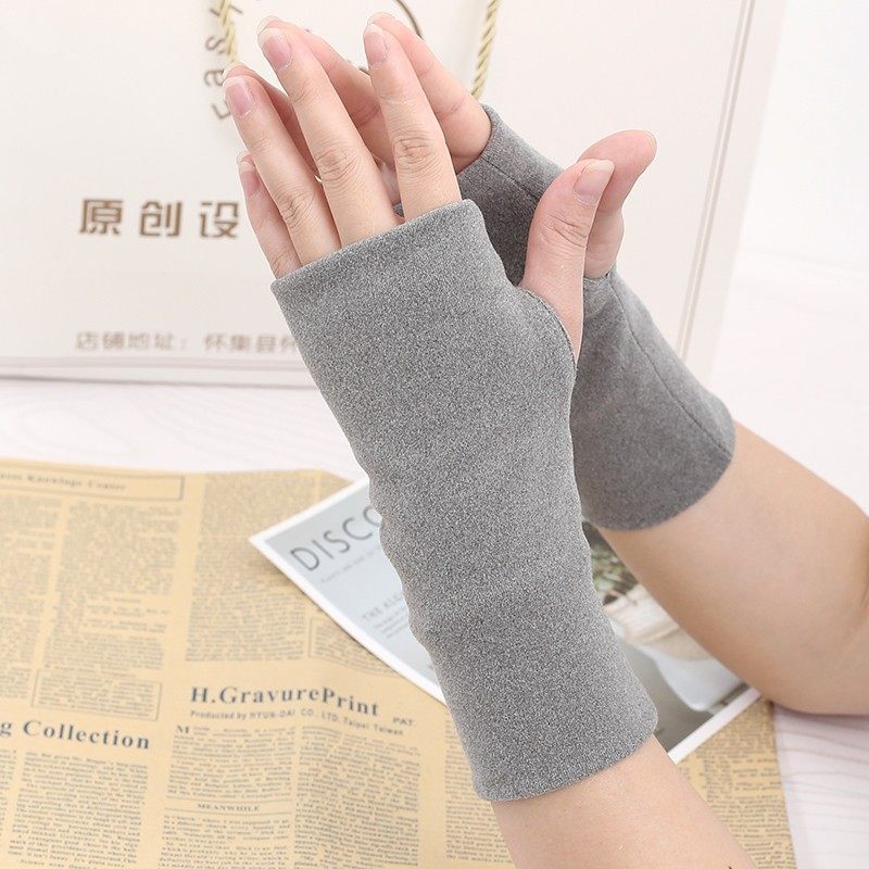 保暖加绒加厚半指学生护套