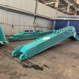 挖掘机加长臂标准大小臂大臂挖机加长斗杆三节伸缩打桩拆迁臂