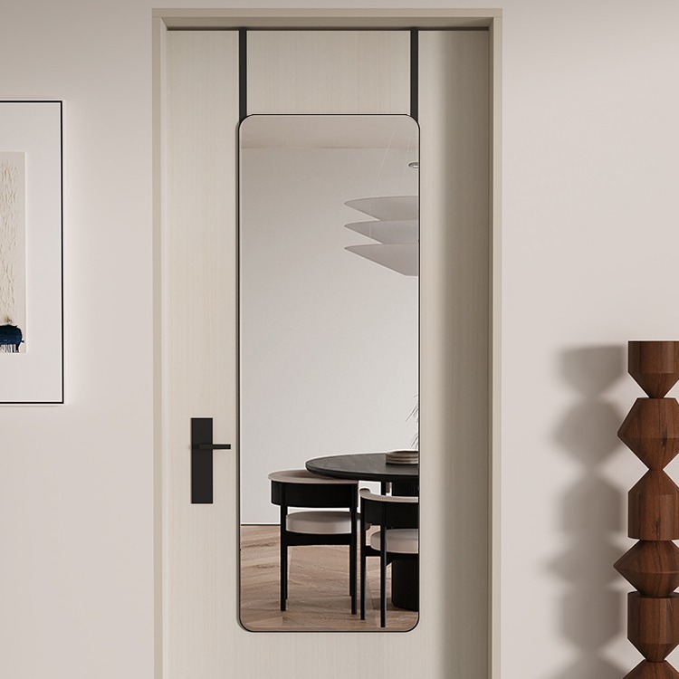 全身穿衣镜贴墙自粘壁挂家用挂墙试衣宿舍学生挂门镜子卧室门后镜