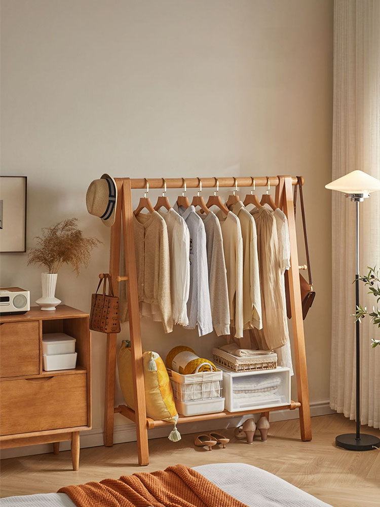 酒店落地挂衣架卧室家用衣架房间简易衣帽架衣服收纳置物架晾衣架