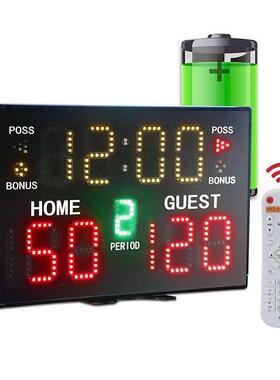 电子篮球记分牌亚马逊热销scoreboard拳击球类LED便携记分牌