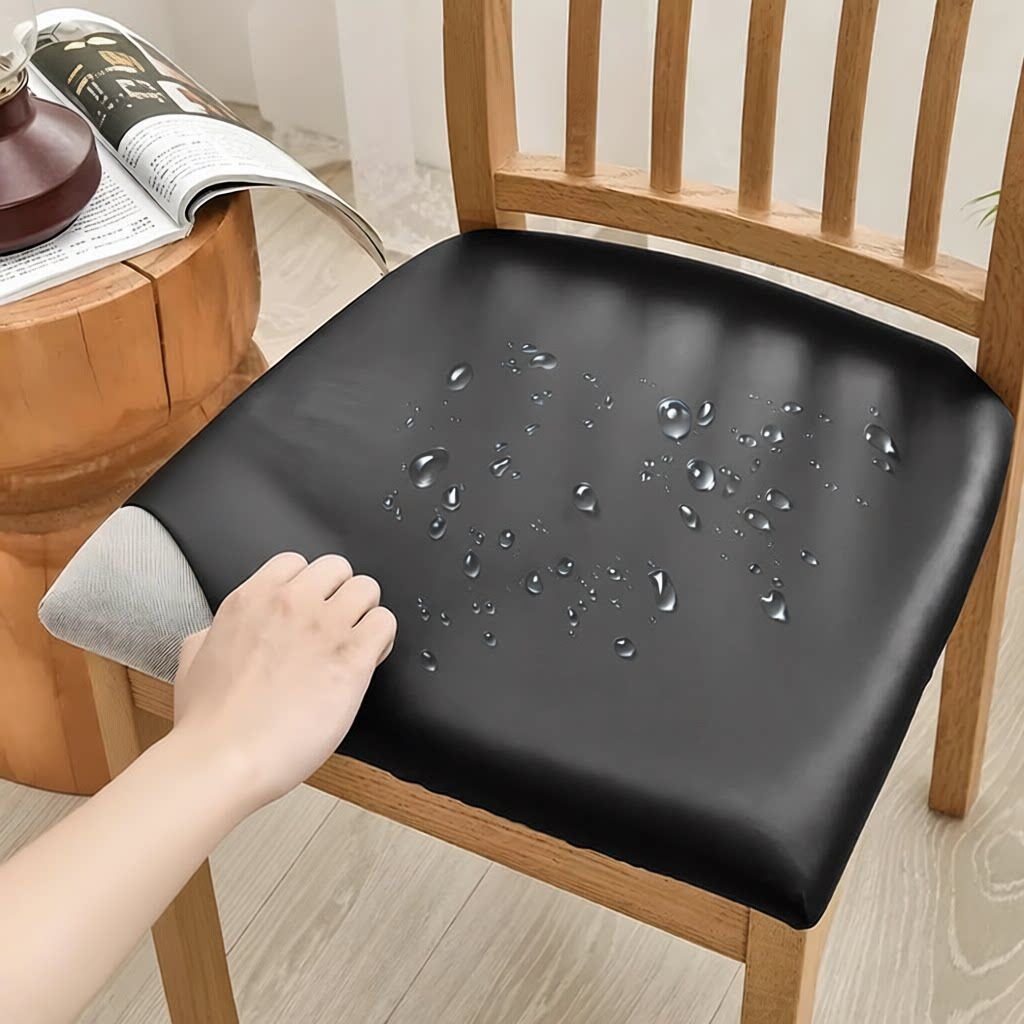 防水桌椅套防油皮革坐凳套PU弹力椅套耐磨防猫抓防尘椅面防猫抓