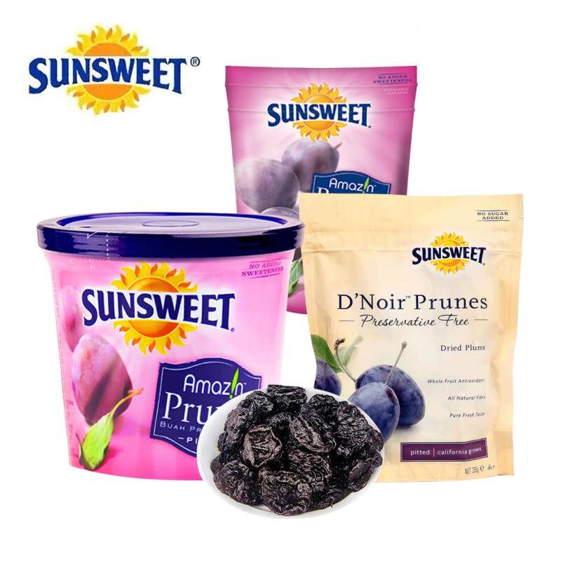 美国Sunsweet日光牌加州无核大西梅果干蜜饯果脯休闲零食340G/罐