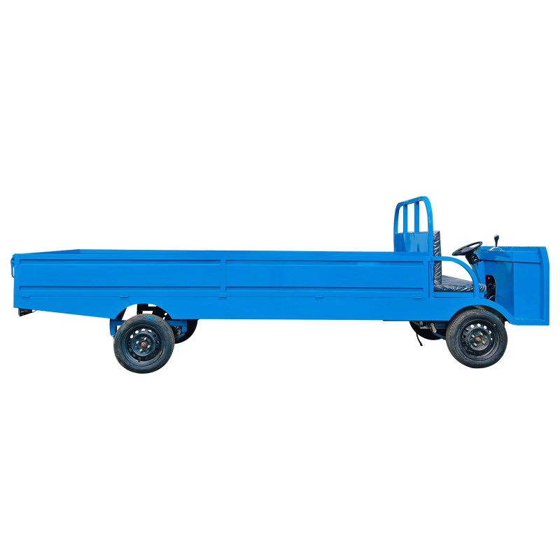 电动四轮平板运输周转车厂区仓库车间搬运2吨半封闭栏板转运货车