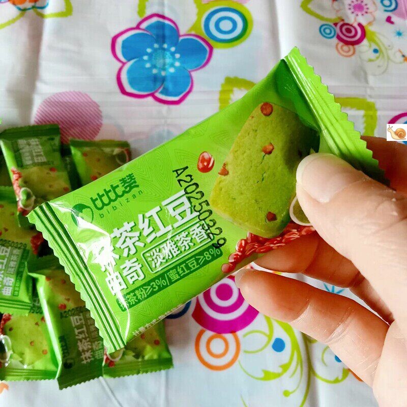 比比赞抹茶红豆曲奇饼干蔓越莓曲奇办公室解馋零食下午茶点心袋装
