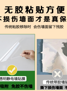厨房防油贴纸静电透明耐高温瓷砖贴纸纸灶台油烟机墙面防水自粘墙