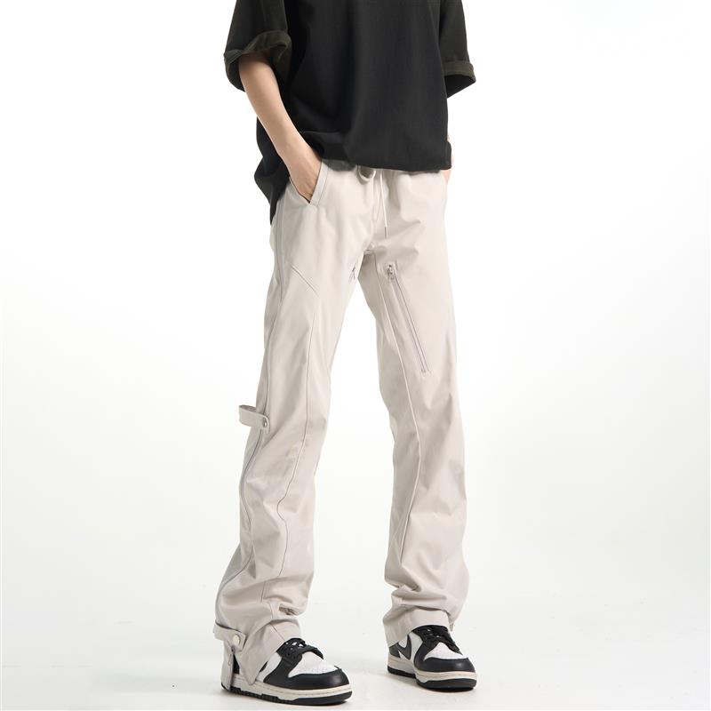 FLY OFF高街机能风拉链直筒户外冲锋裤美式夏季薄款休闲伞兵裤子