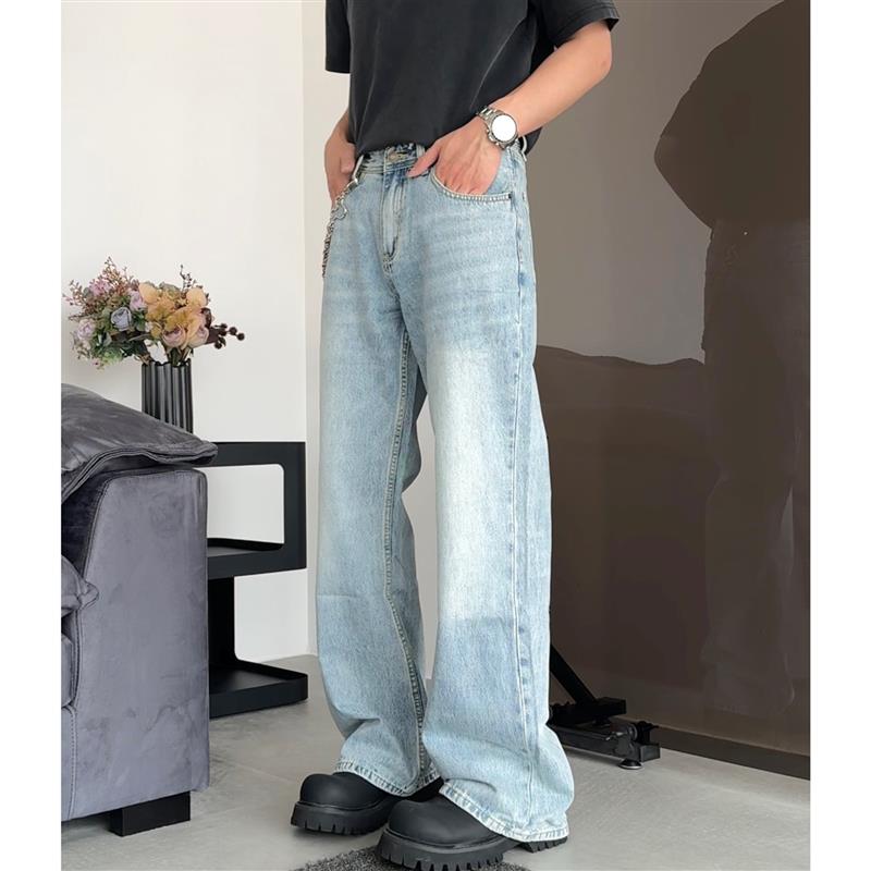 【冰蓝平替】甄枚前Demna Flared冰蓝微喇cleanfit显高美式牛仔裤