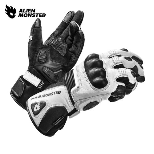 外星怪驭风摩托车手套冬季保暖真皮机车装备骑行防风防寒加厚防水
