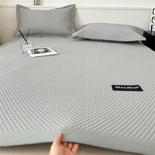 A类冰丝凉席三件套可机洗水洗2025新款夏天冰豆豆床笠软席子