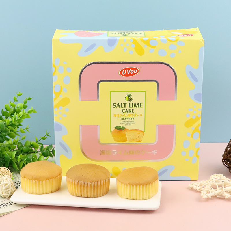 Uvoo168G海盐酸橙风味蛋糕学生早餐软面包办公室下午茶小吃满足你