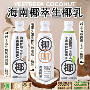 海南椰萃越王头生椰乳热咖版980g热饮椰冷咖打奶泡瓶装椰子水商用