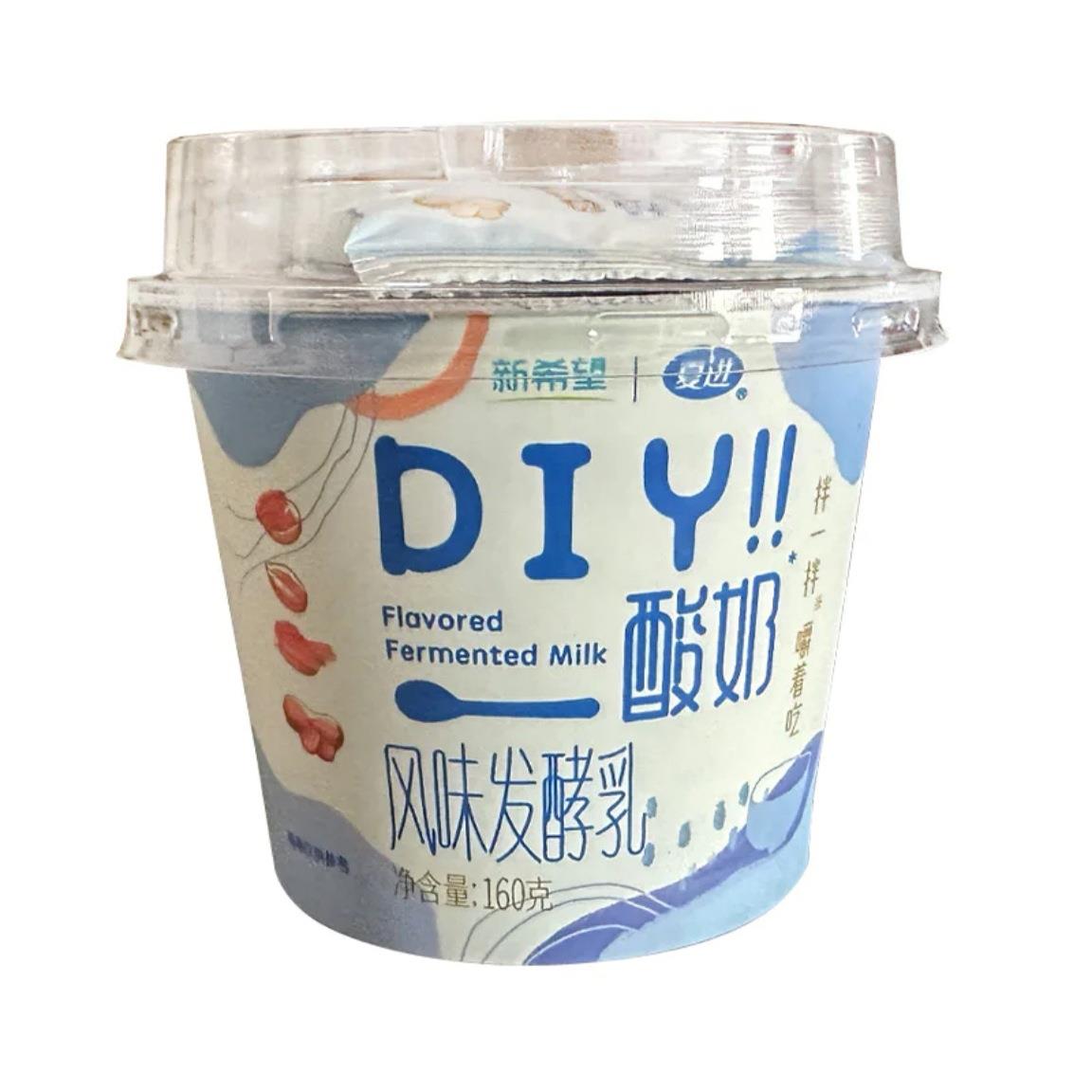 ［顺丰包邮］夏进DIY酸奶12杯花生碎发酵酸奶宁夏吴忠老酸奶特产