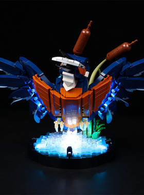 KGBOX乐高ICONS系列10331翠鸟拼装积木玩具手办盲盒led灯具展示盒